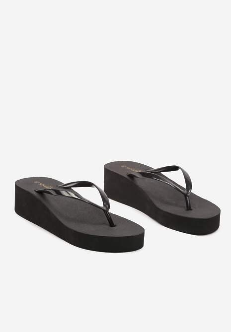 Negru Casual Spumă Șlapi Talpă Plată Penelsea 5