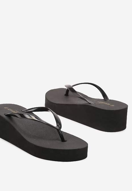 Negru Casual Spumă Șlapi Talpă Plată Penelsea 6