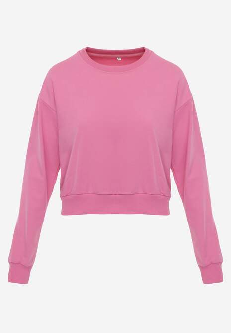 Fuksjowa Bluza z Bawełną ze Ściągaczami przy Rękawach i w Pasie Alberia 6