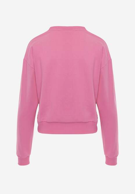 Fuksjowa Bluza z Bawełną ze Ściągaczami przy Rękawach i w Pasie Alberia 7