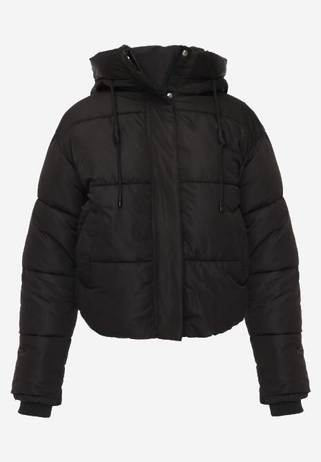 Czarna Kurtka Pikowana Puffer z Kapturem Mivvia 6