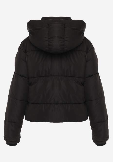 Czarna Kurtka Pikowana Puffer z Kapturem Mivvia 7