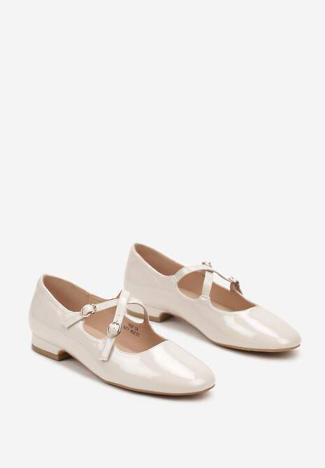 Pantofi cu toc Albi 5