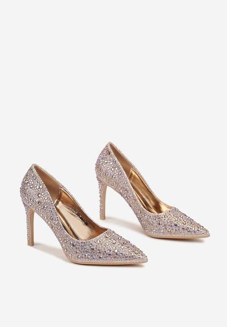 Pantofi stiletto Culoarea șampaniei 5