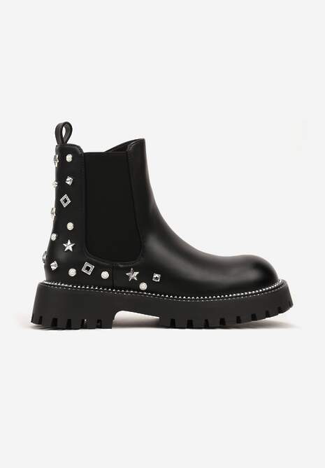 Czarne Botki Sztyblety Grunge z Nitami i Ćwiekami Berinita 4