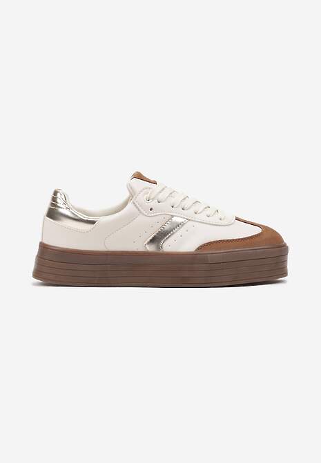Sneakers Bej cu maro 4