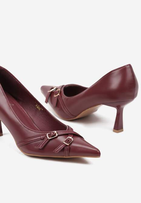 Pantofi cu toc Bordo 6