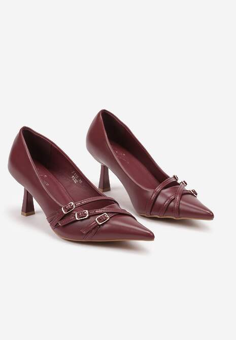 Pantofi cu toc Bordo 6