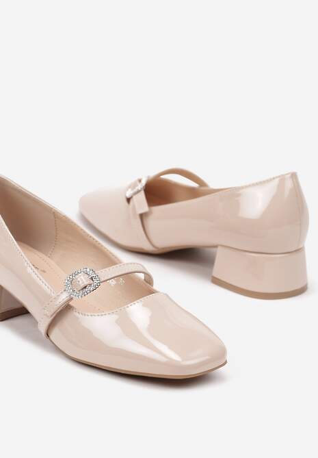 Pantofi cu toc Bej 6