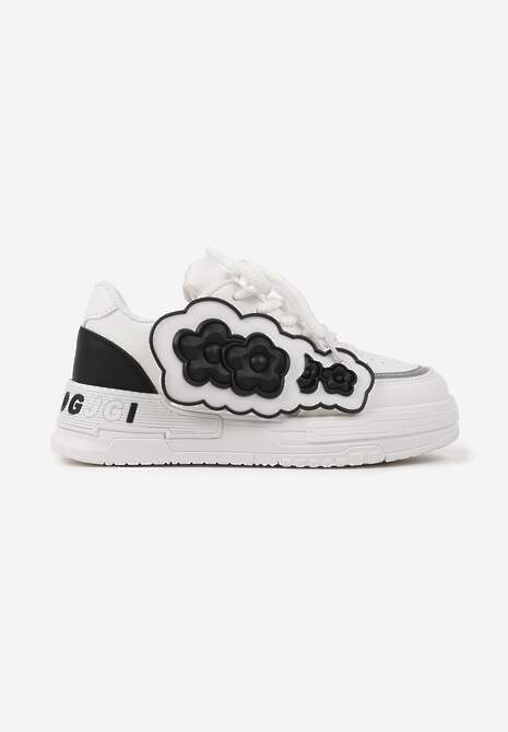 Sneakers Alb cu negru 4