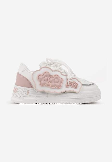 Sneakers Alb cu roz 4
