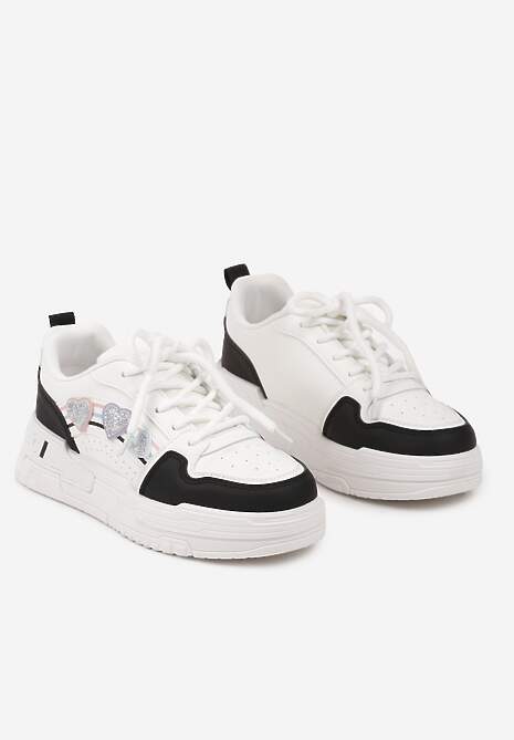 Sneakers Alb cu negru 5
