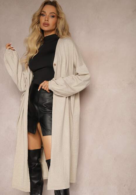 Cardigan Arkaria Bej 4