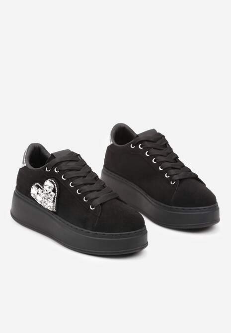 Sneakers Remila Negru cu argintiu 5