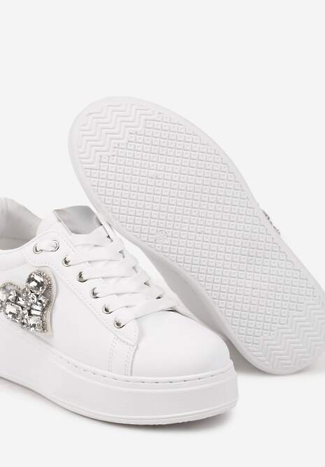 Sneakers Remila Alb cu argintiu 6