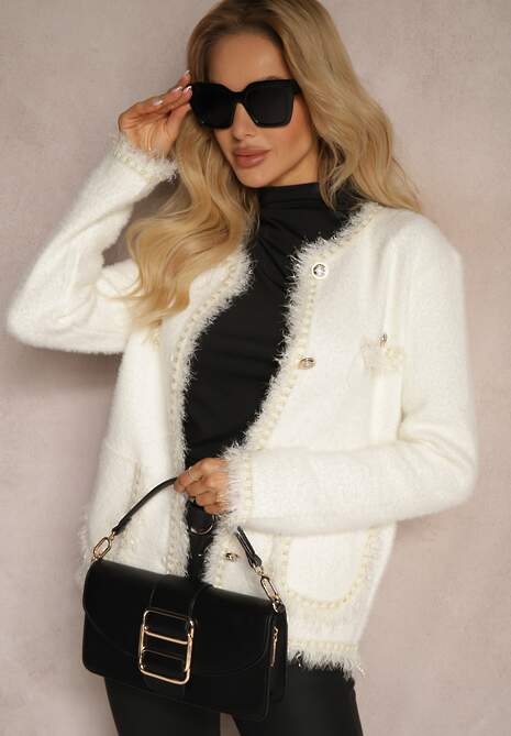 Cardigan Laomarae Alb 4