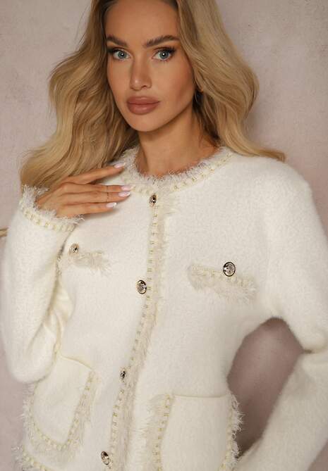 Cardigan Laomarae Alb 5