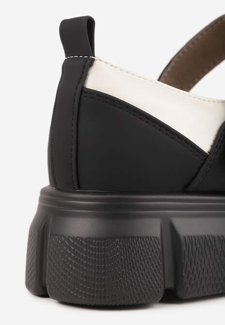 Beżowe Półbuty na Grubej Podeszwie z Zapięciem na Rzep Benilda 5