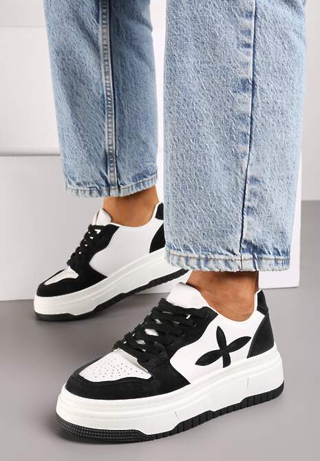 Sneakers Saimine Alb cu negru