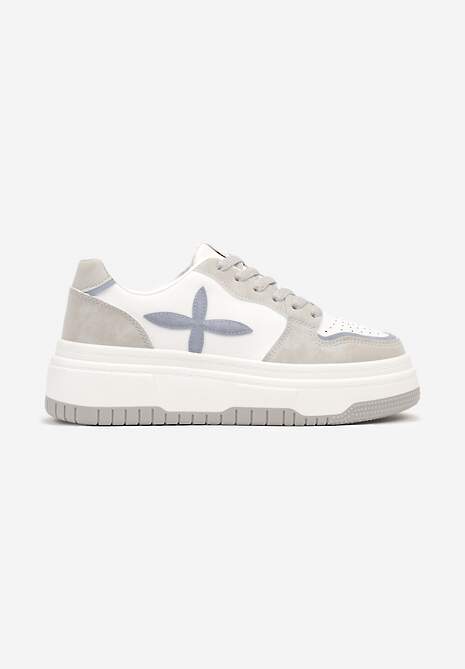 Sneakers Saimine Alb cu gri 4
