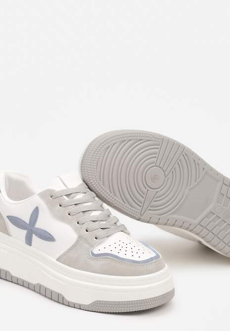 Sneakers Saimine Alb cu gri 6