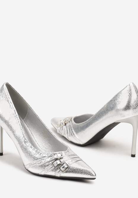 Pantofi stiletto Railanne Argintii 6