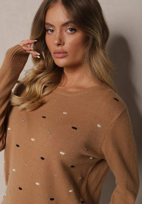 Pulover Reriala Bej închis 5