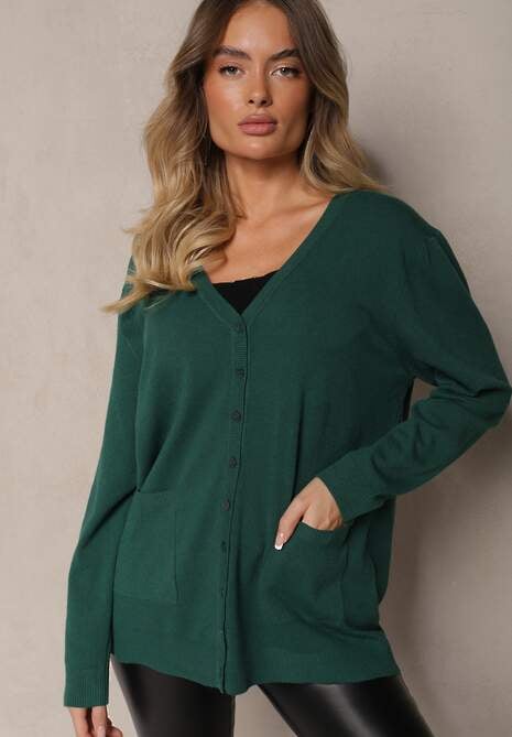 Cardigan Tiralae Verde închis