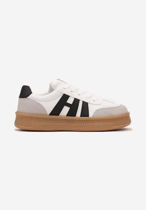 Sneakers Mialeria Alb cu negru 4