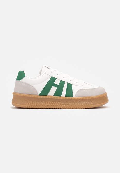 Sneakers Mialeria Alb cu verde 4
