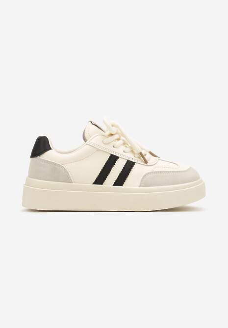 Sneakers Tialise Alb cu negru 4