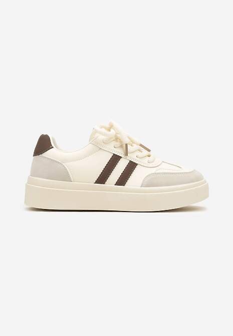 Sneakers Tialise Bej cu maro 4