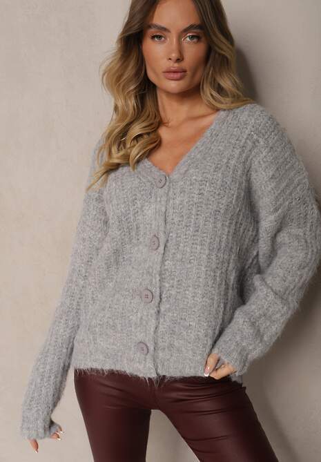 Cardigan Ciarella Gri deschis