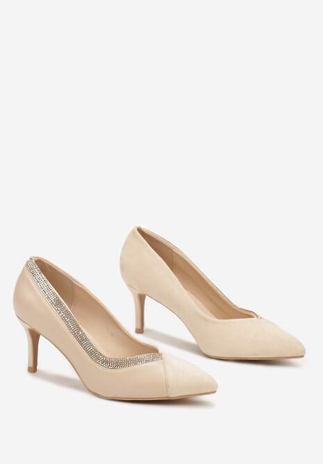 Pantofi cu toc Kaiven Bej 5