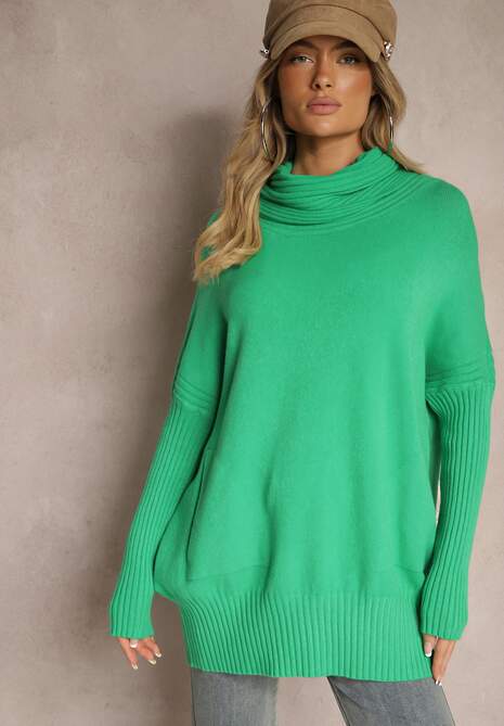 Pulover pe gât Celestelle Verde 4