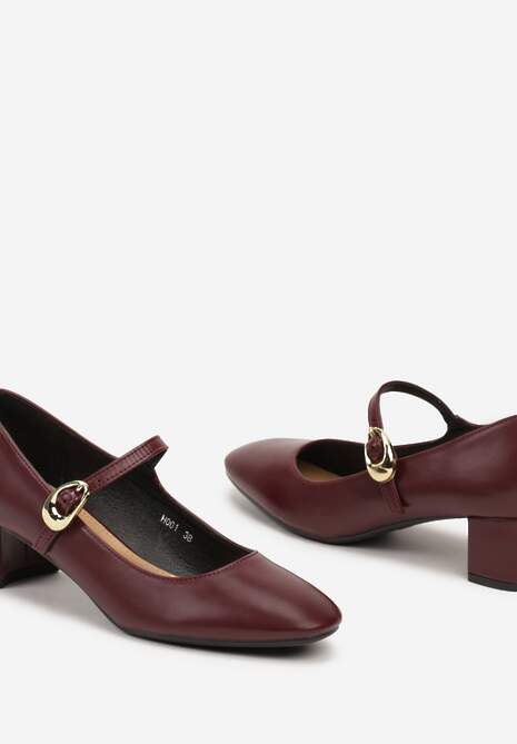 Pantofi cu toc Daithara Bordo 6