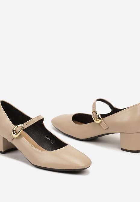 Pantofi cu toc Daithara Bej 6