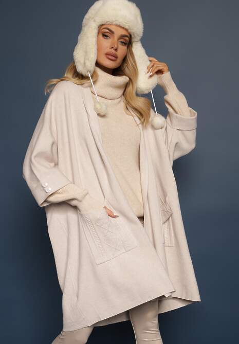 Cardigan Asindra Bej deschis 4