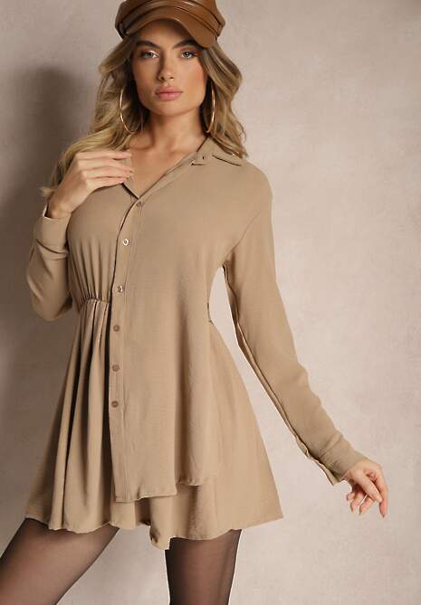 Rochie Eloriana Bej închis 4