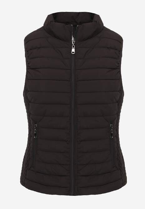 Czarna Kamizelka ze Stójką z Pikowaniem i Kieszeniami Valoreth 6