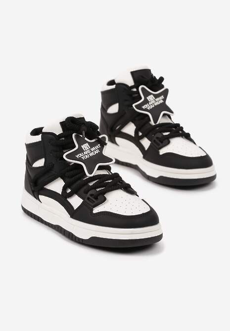 Sneakers Saveline Alb cu negru 5