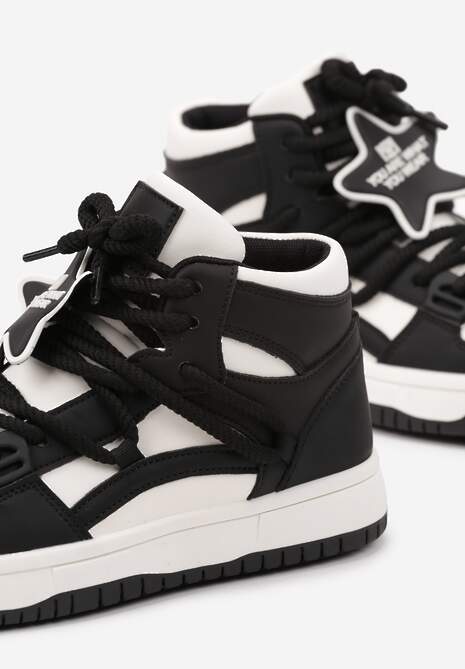 Sneakers Saveline Alb cu negru 6