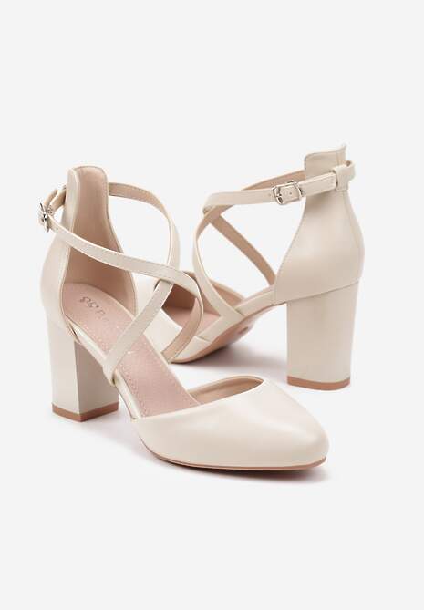 Pantofi cu toc Vaitaelle Bej 5