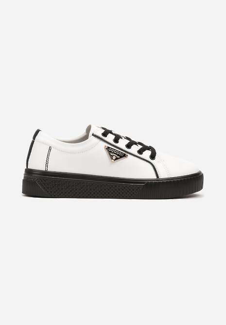 Sneakers Melabra Alb cu negru 4