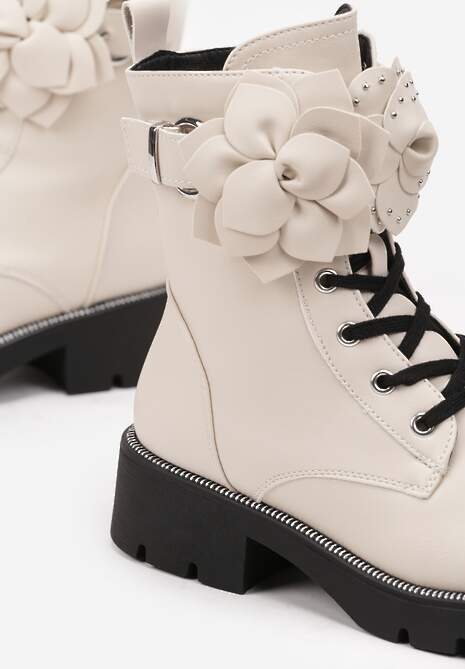 Botine Fioratta Bej 6