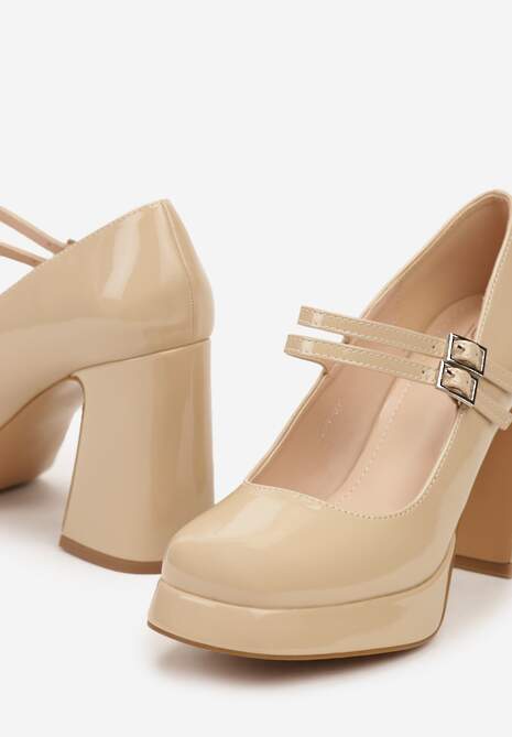 Pantofi cu toc Viathena Bej 6