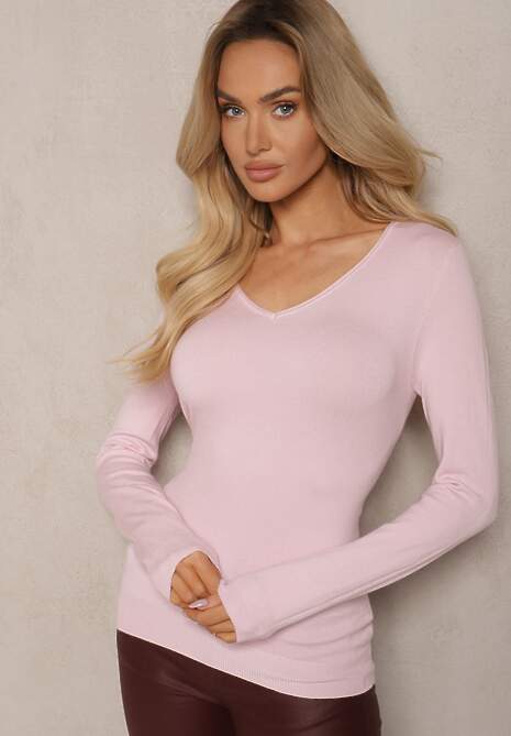Pulover Avarelle Roz deschis 4