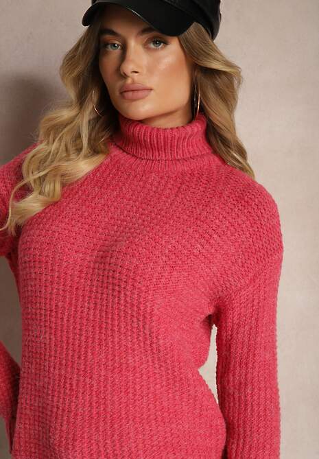 Pulover pe gât Ertinna Fucsia 5