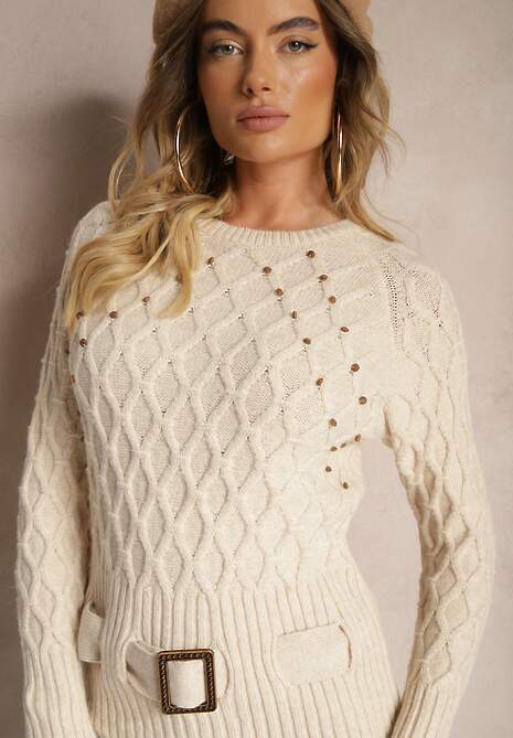 Pulover Vittella Bej deschis 5