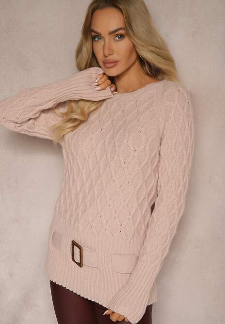 Pulover Rievea Roz deschis 4